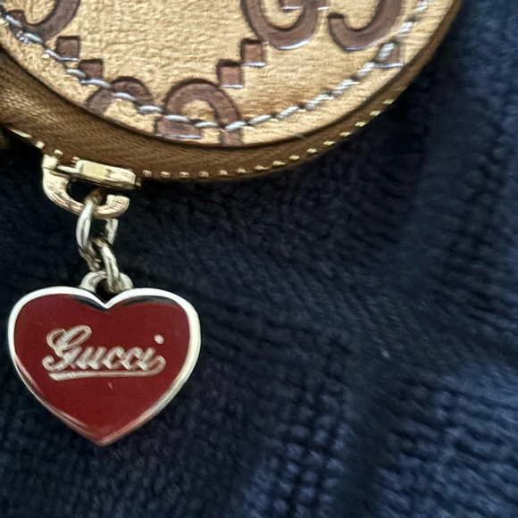 Gucci Guccissima heart coin purse- metallic wallets - Picture 5 of 10